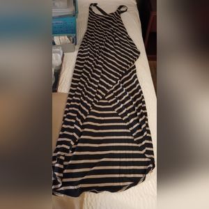 Newport Stripped Backless Maxi Dress Size Medium